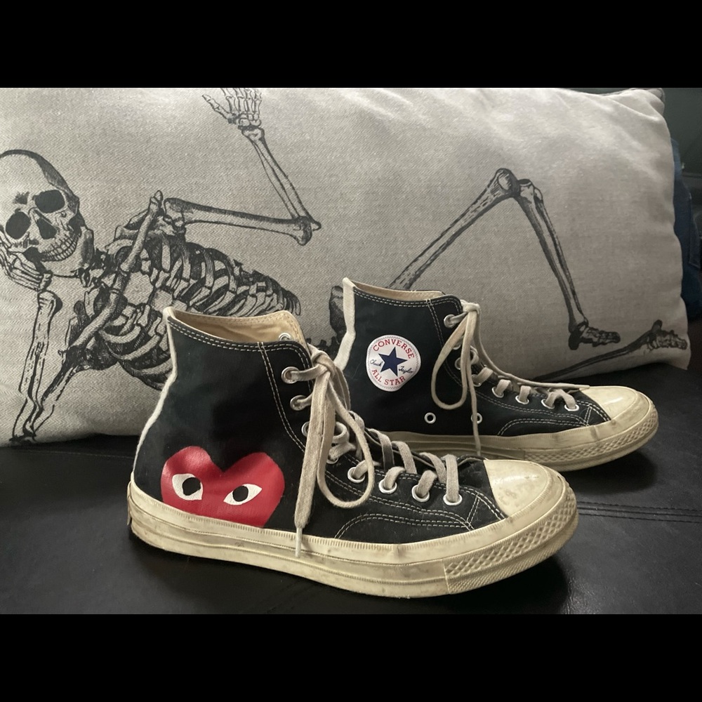 Converse COMME DES GARÇONS chuck taylor high tops with Heart men’s 8 Women’s 10